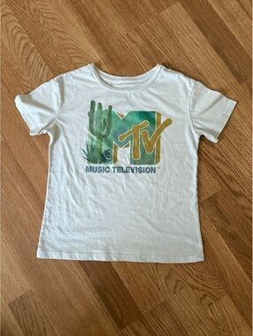 Vintage MTV Music Television White T-Shirt XS